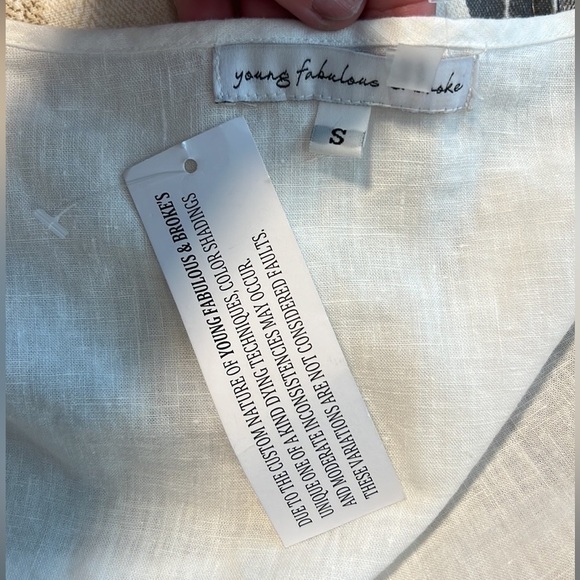 NWT,Young,Fab&Broke, Port Top, Wrap-Around in White, Tie in Front or Back, S - Picture 8 of 15